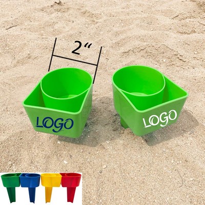 Multifunctional Beach Drink & Phone Holder Stand