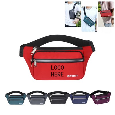 3 Zippered Outdoor Sports Belt Bag