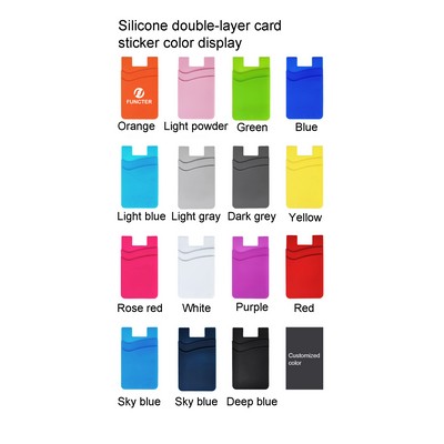 Double-Layer Silicone Adhesive Card Holder