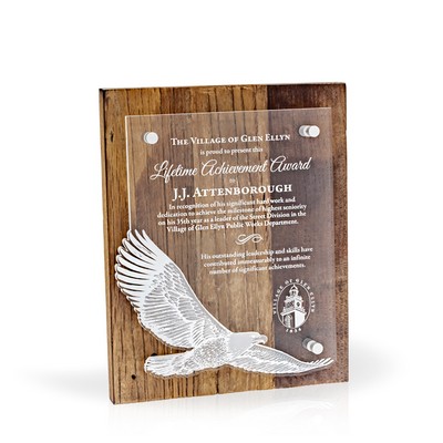 Eagle Rustica Reclaimed Wood Award, 8"x10"