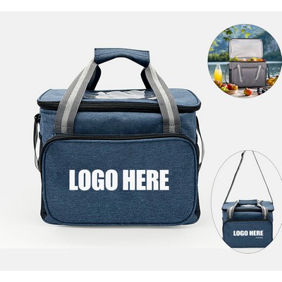 Custom Fashion Portable Thermal Insulated Picnic Lunch Cooler Bag with Zipper for Hot and Cold Items