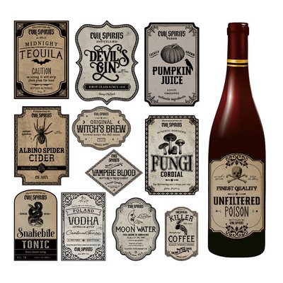 Custom Self Adhesive Sticker for Wine Bottles & Drink Cups