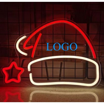 13.6X9.3" Christmas Hat Shaped Led Christmas Light