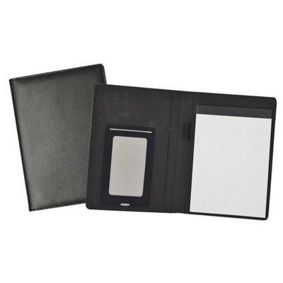 Leatherette Padfolio with Smartphone Sleeve