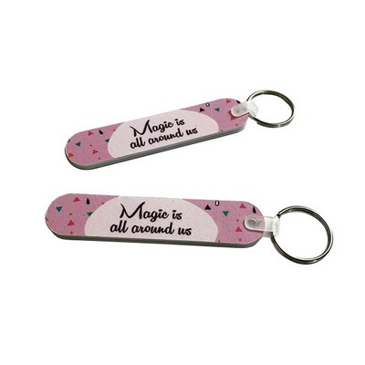 Full Color Mini Emery Board Nail Files With Keychain