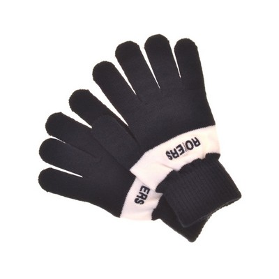 Custom Jacquard Gloves With Knit In Designs