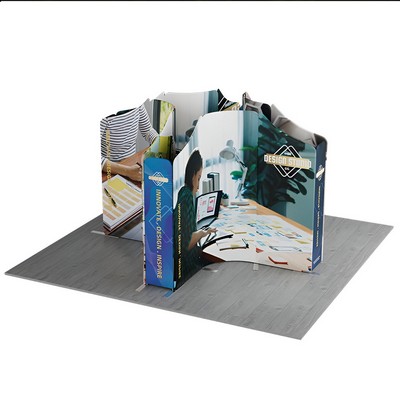 13' Magnetic Modular Fabric Displays - Tapered Island Shape