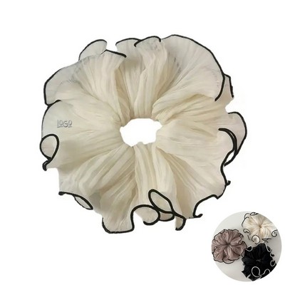 Cute Wavy Lace Flocked Hair Circle Ball Head Tie