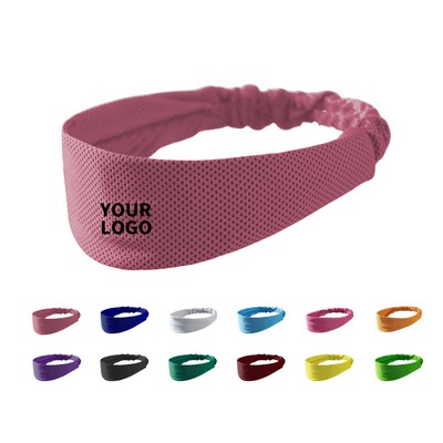 Polyester Spandex Sweat Absorption Sports Headband