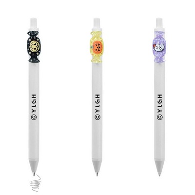 Click Activated Pen With Halloween Candy
