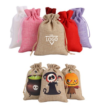 Linen-like Fabric Pouch