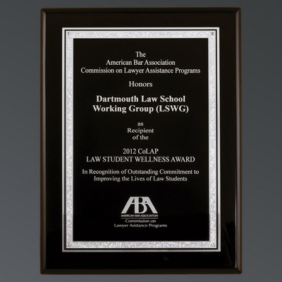 Ebony Piano Finish with Black Brass/Silver Florentine, Medium (8"x10")