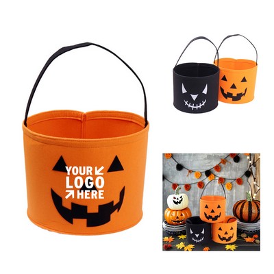 Halloween Felt Storage Bucket