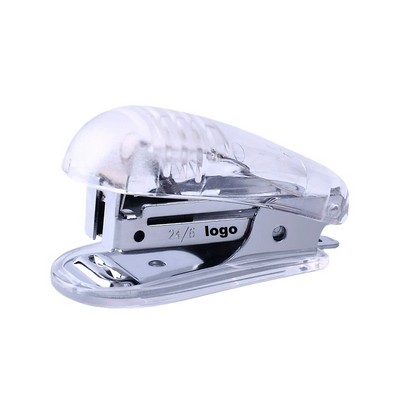 Clear Mini Stapler for Office Use with Compact Design and 20 Sheet Capacity