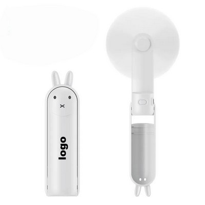 Foldable USB Desk Fan with Wireless Charging 1200mAh for Office Outdoor