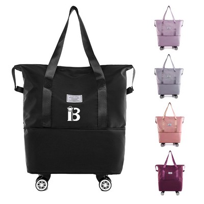 Oxford Travel Duffel Bag w/ Spinner Wheels