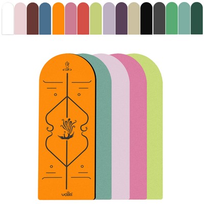 Matte PU & Natural Rubber Yoga Mat - Non-Slip Arch Shape