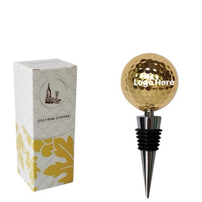 Golf Ball Shaped Wine Cork Bottle Stopper