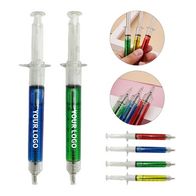 Syringe Shape Ballpoint Pen 5.4" Blue Ink