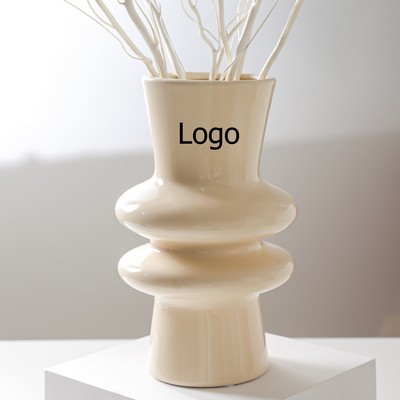 Modern Decorative White Ceramic Vases for Home Decor
