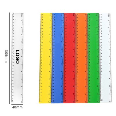 12'' Transparent Measuring Advertising Ruler