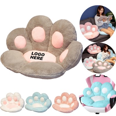 Custom Kawaii Chair Pad Plush Bear Paw Cushion