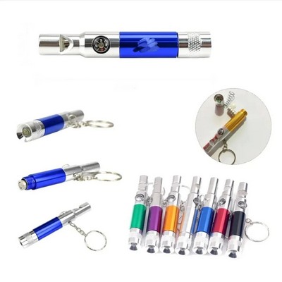 Multifunction Whistle Keychain With Flashlight