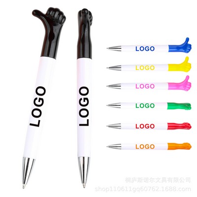 5" Plastic Thumb Up Encouragement Ballpoint Pen