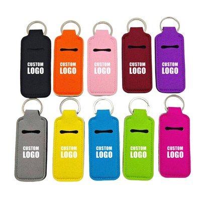 Square Portable Outdoor Lipstick Case Keychain