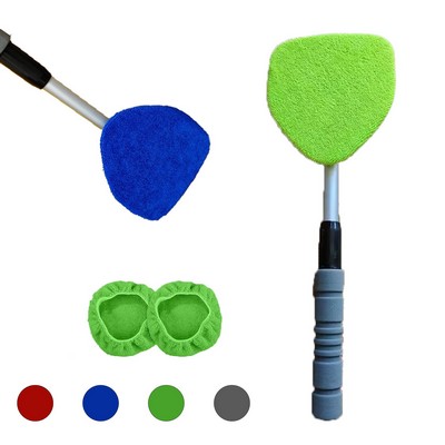 Microfiber Car Window Cleaning Tool With 2 Cloth Pad