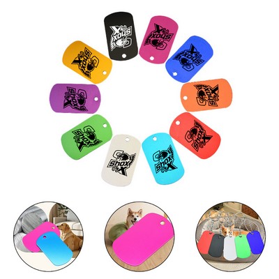 Aluminum Pet ID Card With Key Chain