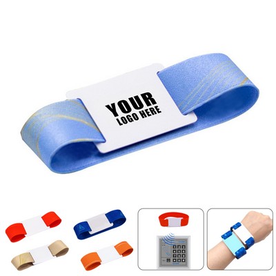 3/4" Elastic Event Wristband With ID Tag