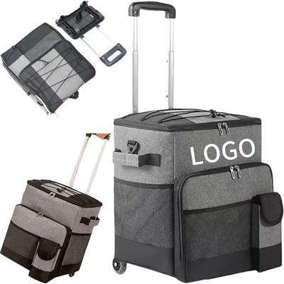 Outdoor Wheeled Cooler With Telescopic Handle