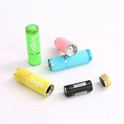 9LED Mini Aluminum White Light Flashlight