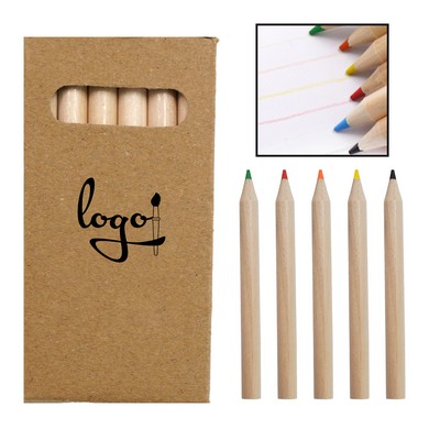 Six-Color Wood Color Pencil Box