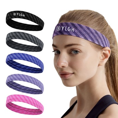 Twill-patterned Anti-skid Sports Sweatband