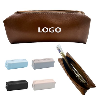 PU Leather Large Capacity Pencil Case