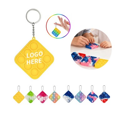 Squeeze Pop Bubble Square Keychain