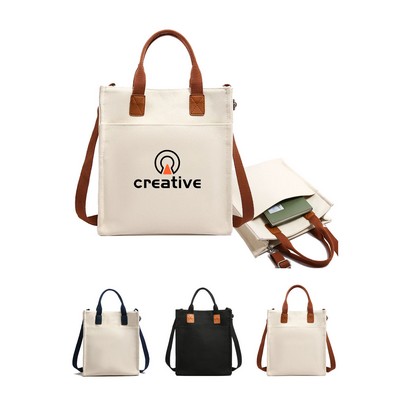 Canvas Crossbody Tote Bag Handbag