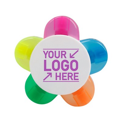 Petal-Shaped Highlighter With 5 Colors