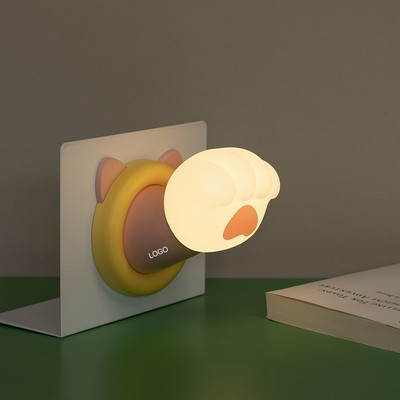 Lucky Cat Paw Night Light USB Rechargeable LED Bedside Lamp Fortune & Cuteness Ambient Light