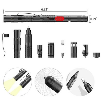 6-in-1 Tactical Pen with Aluminum Multi Tool