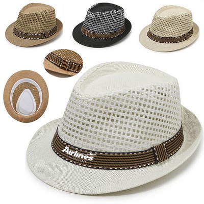 Lightweight Summer Straw Fedora