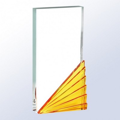 Amber Moonbeam Art Glass Award, 7 7/8"H