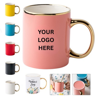 Gold Trimmed Ceramic Mug