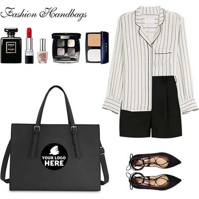 Waterproof Sleek Leather 15.6" Laptop Tote Bag