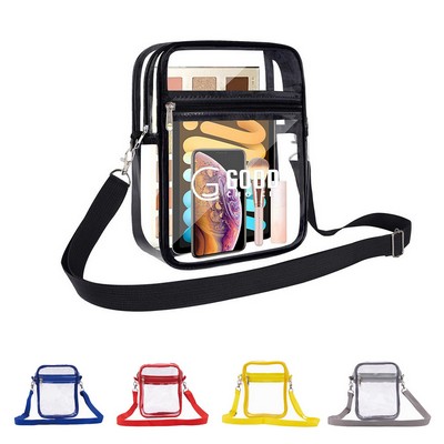 Clear PVC Crossbody Purse Bag