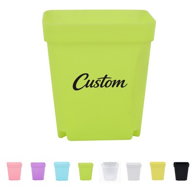 Mini Square Succulent Flower Pot with Saucer