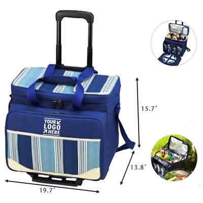 70L Wheeled Insulated Cooler Bag for Outdoor Adventures