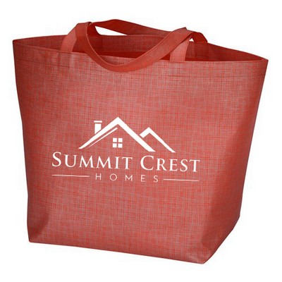 Crosshatched Non-Woven Tote Bag- 13" x 19.75"x 7.75"